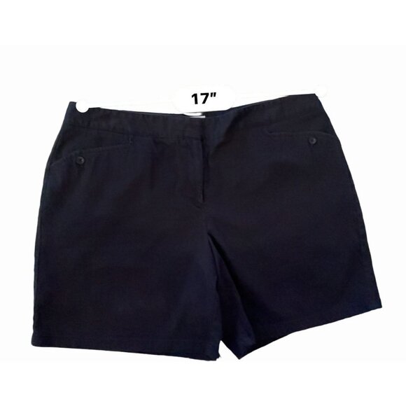 Izod Perform flat front black athletic golf shorts sz 14 stretch 5" pockets - Picture 2 of 6